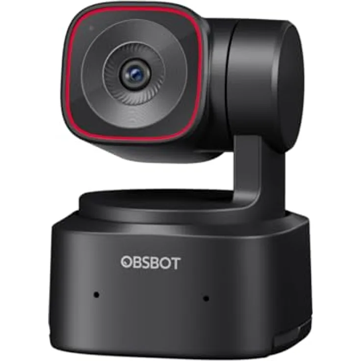 OBSBOT Tiny 2 Lite, 4K Webcam mit KI-Tracking, Gestensteuerung und 1080P@60fps HDR