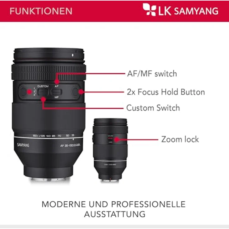 Samyang AF 35-150 mm F2-2,8 L Tele-Objektiv für L-Mount-Kameras, All-in-One-Zoom mit hervorragender Bildqualität und Wetterschutz – Bild 4