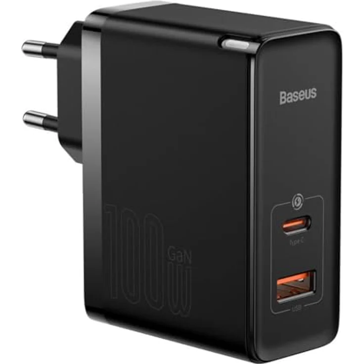 Baseus Travel Charger GaN5 Pro, 100W Quick Wall Charger mit PD3.0, QC4.0+, AFC, EU Schwarz – Bild 1