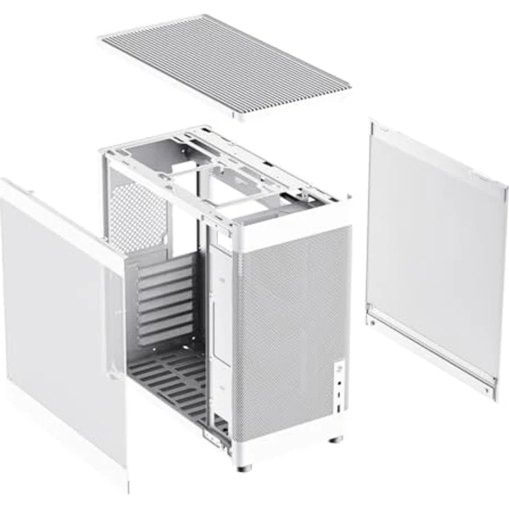 CoolBox Mp1 PC-Tower-Gehäuse, Weiß, ATX Semi-Tower mit gehärtetem Glaspaneel und USB 3.2 Gen 2 Anschluss – Bild 6