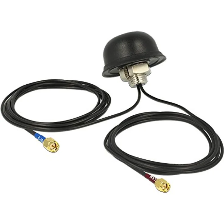 Navilock 89488, Antenne für Satellite mit SMA-Anschluss, Schwarz, für GPS, GSM, UMTS, LTE