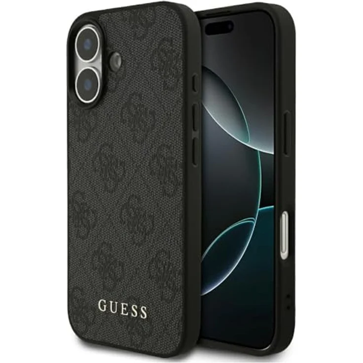 CG MOBILE Guess 4G Classic Hülle für iPhone 17, Hardcase aus TPU/PC und Kunstleder, Schwarz – Bild 1