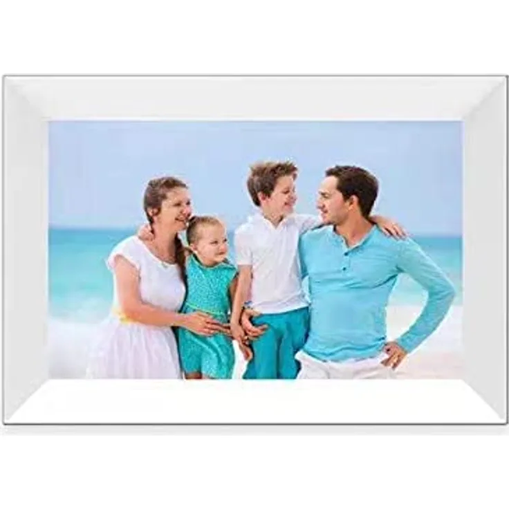 Denver PFF-1024WHITE Digitaler Bilderrahmen 10,1 Zoll mit Wi-Fi, Timer, 1280 x 800 cm Auflösung