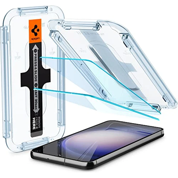 Spigen Glas.tR EZ Fit Schutzfolie für Samsung Galaxy S23 Plus, 2 Stück, Kratzfest, Kristallklar, 9H Härte, Oleophobe Beschichtung – Bild 1