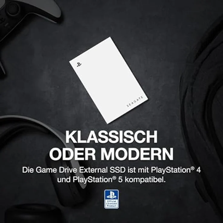 Seagate Game Drive for PlayStation External SSD (2 TB), Externe SSD mit PlayStation-Design, Weiss – Bild 3