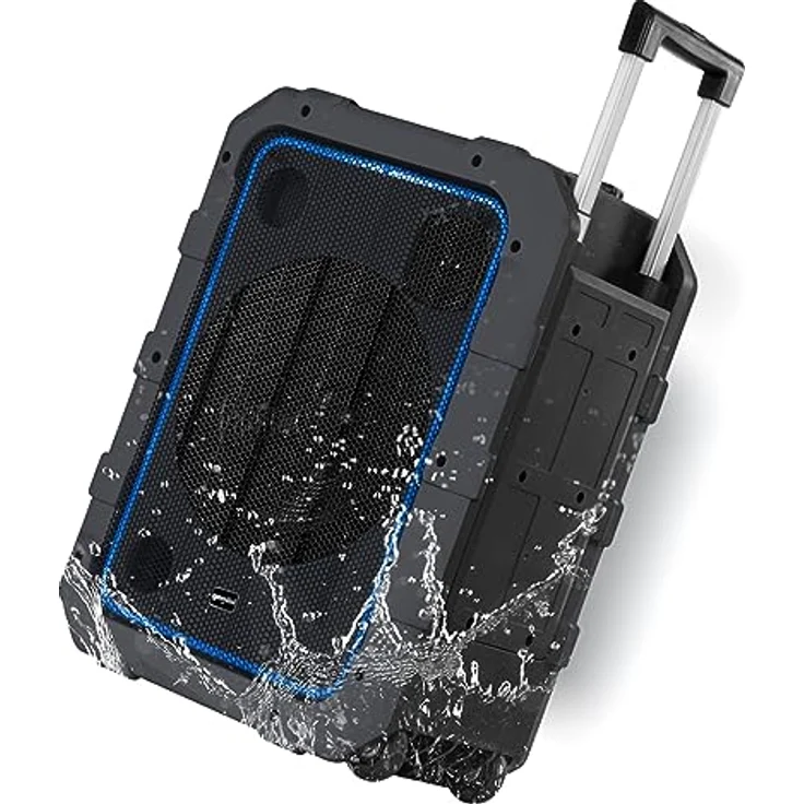 Native Gemini MPA-2400GRY, tragbarer Bluetooth Lautsprecher mit wetterbeständigem Design, grau – Bild 1