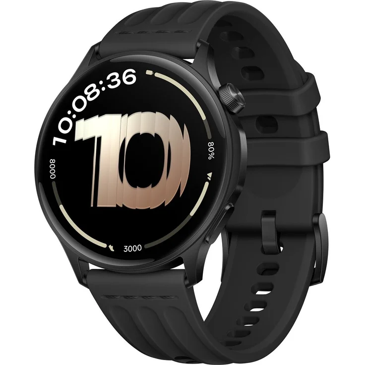 OnePlus Watch Lite Smartwatch, Black Steel (45 mm), Smartwatch