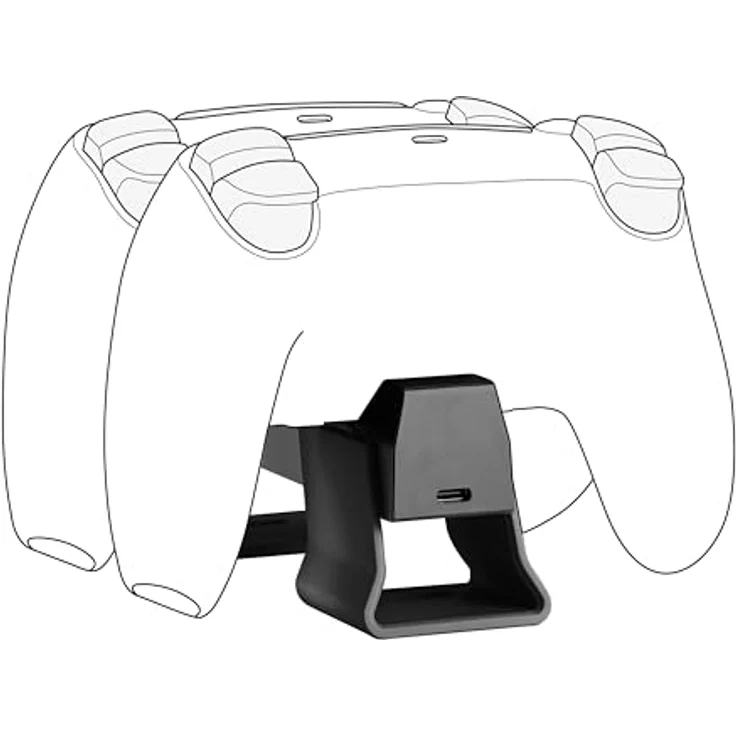 Speedlink TWINDOCK USB Charger - PS5 Ladestation für Controller, bis zu Zwei Original PS5 Controller gleichzeitig, Schnellladefunktion, DualSense und DualSense Edge kompatibel, schwarz – Bild 3