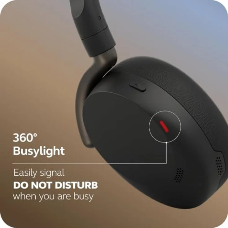 Jabra Evolve3 65 Flex MS, Faltbare On Ear Kopfhörer mit adaptiver Geräuschunterdrückung, Bluetooth® Schwarz – Bild 4