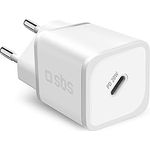 SBS Tragbares Ladegerät für Samsung, iPhone, Xiaomi, Oppo, 20W schnelles Gan Ladegerät für Smartphones und Tablets, schnelles und sicheres Power Delivery Ladegerät mit USB-C, weiß - Preisvergleich