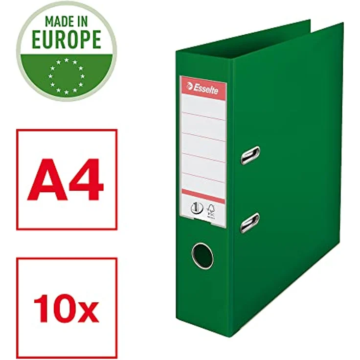 ESSELTE Aktenordner, Für Format A4, PP, Rückenbreite 75 mm, verbesserte Ergonomie und Handhabung – Bild 2