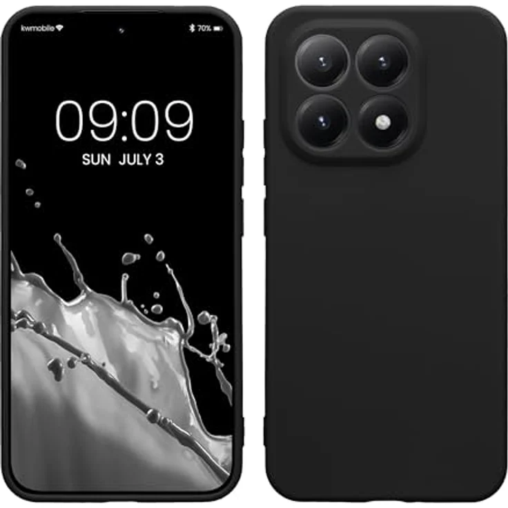 kwmobile Handyhülle kompatibel mit Xiaomi 15T, Silikon Case in Schwarz matt, flexibel und rutschfest – Bild 1