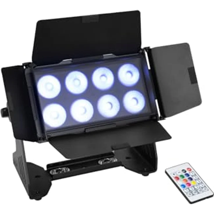 Eurolite AKKU Multiflood IP 8x10W RGBW Wash CRMX, LED-Scheinwerfer für Outdoor-Anwendungen, mehrfarbig – Bild 1