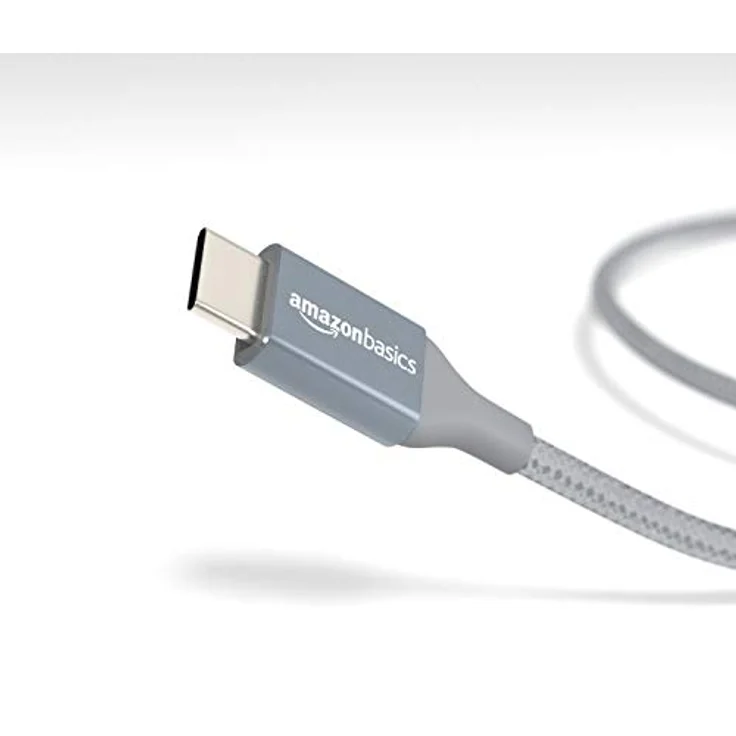 AmazonBasics - Verbindungskabel, USB Typ C auf USB Typ A, USB-2.0-Standard, doppelt geflochtenes Nylon, 3 m, Dunkelgrau - Preisvergleich – Bild 4