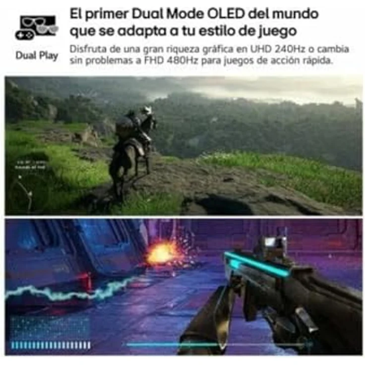 LG Ultragear™ 32GS95UV-B, 32 Zoll OLED Gaming-PC-Monitor, FHD 3840 x 2160, 240 Hz, 0,03 ms GtG, DisplayHDR™ TrueBlack 400, DCI-P3 98,5%, AMD FreeSync Premium Pro – Bild 3