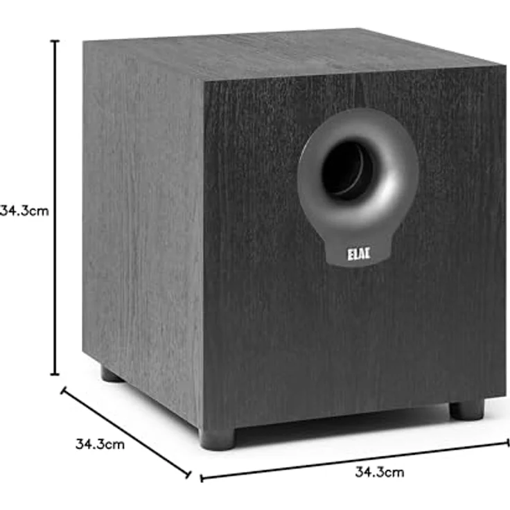 ELAC Debut S10.2 Subwoofer Schwarz dekor Subwoofer schwarz – Bild 5