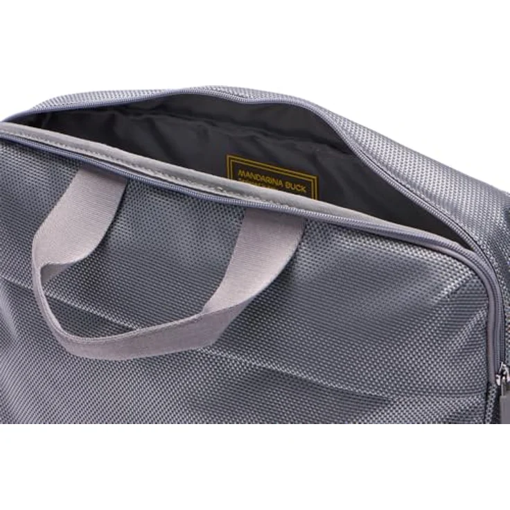 Mandarina Duck Zephyr Laptop Bag, Büro-Notebooktasche mit gepolstertem Laptopfach, 38 cm, Grau – Bild 3