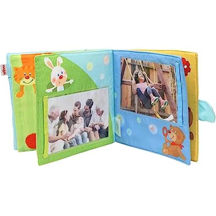 HABA 303143 - Baby-Fotoalbum Spielgefährten2 | Album aus Stoff mit 10 Seiten | Einstecktaschen für 8 Fotos im Format 10 x 15 cm | Ab 12 Monaten – Bild 5