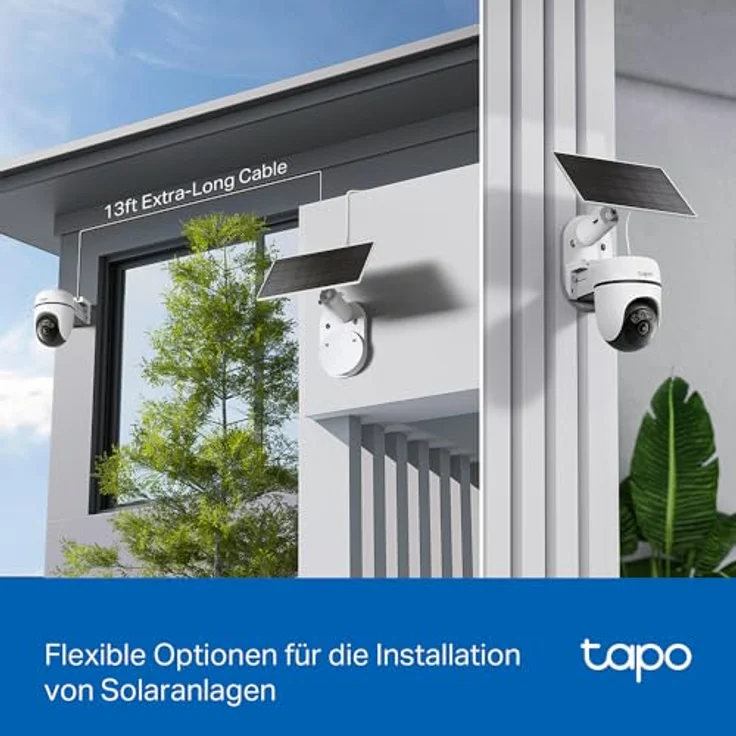 Tapo C610 KIT, 2K 360° Solar Überwachungskamera Außen mit Akku 6700 mAh, Farbnachtsicht, KI-Erkennung, IP65 wetterfest, WLAN 2,4 GHz – Bild 5