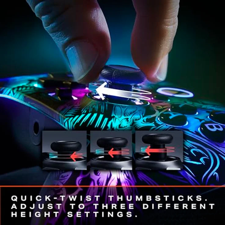 PowerA Kabelloser FUSION Pro-Controller für Xbox Series X|S mit Lumectra™, Tasten für erweiterte Spielfunktionen, 3-Wege-Trigger-Sperren, Auswechselbare Daumensticks – Bild 4