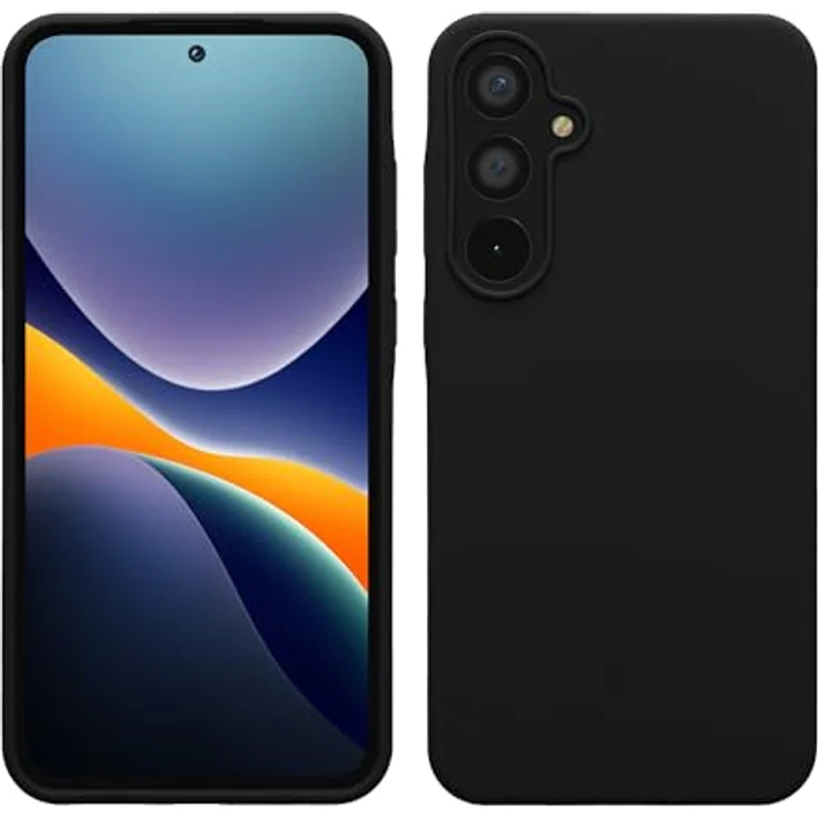 kwmobile Samsung Galaxy A55 5G Hülle - Silikon Handy Case mit weicher Oberfläche - Schwarz – Bild 1