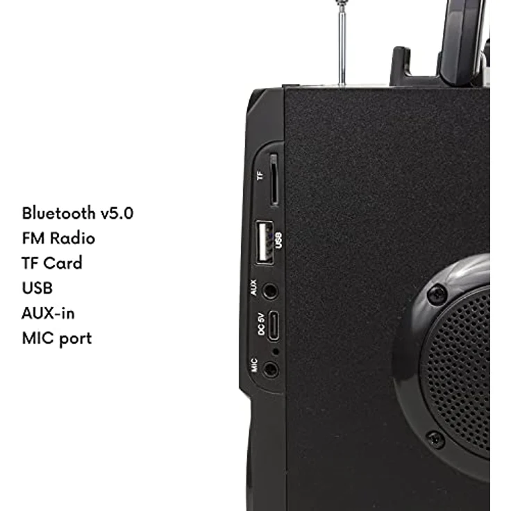 Audiocore speaker Portable bluetooth speaker Audiocore AC730 FM radio SD-MMC card input AUX USB remote control – Bild 5