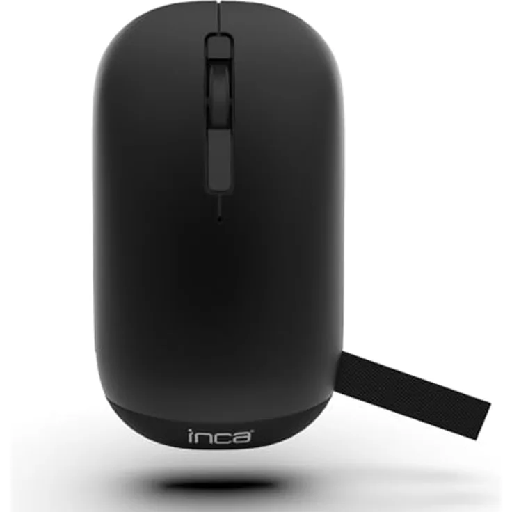 İnca Kabellos Maus IWM-242S, Bluetooth-Funkmaus mit 800/1200/1600 DPI, ergonomisch und leise, wiederaufladbarer Akku, schwarz