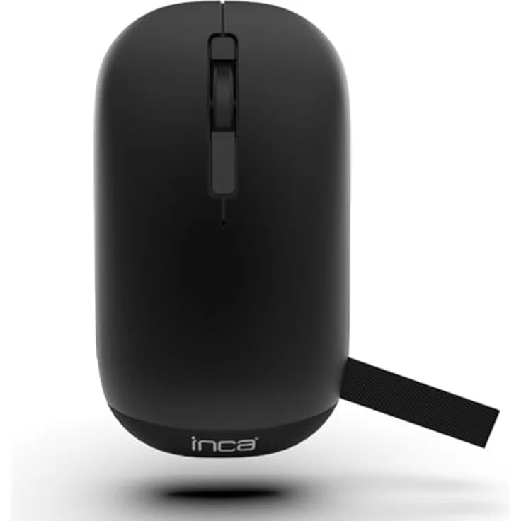 İnca Kabellos Maus IWM-242S, Bluetooth-Funkmaus mit 800/1200/1600 DPI, ergonomisch und leise, wiederaufladbarer Akku, schwarz – Bild 1