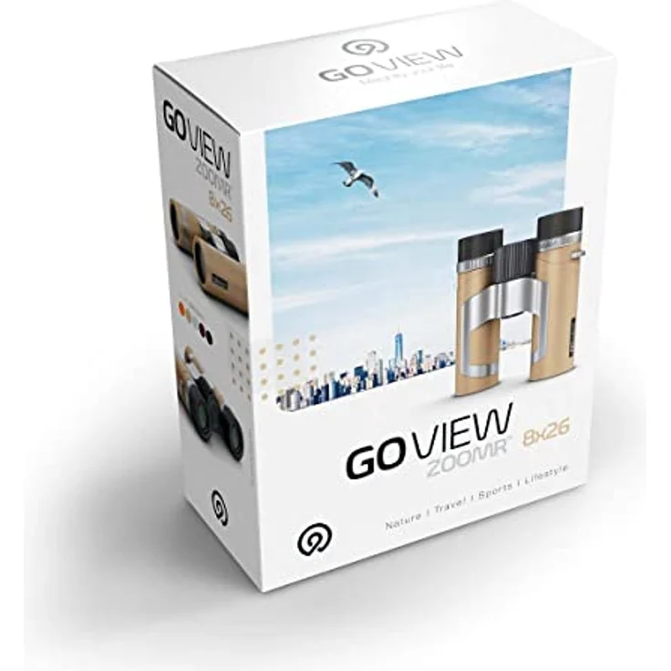 GoView ZOOMR 8x26 kleines, leichtes Fernglas (8-Fach Zoom, Magnesiumgehäuse, inkl. Smartphone-Adapter & Zubehör) Light Braun – Bild 5