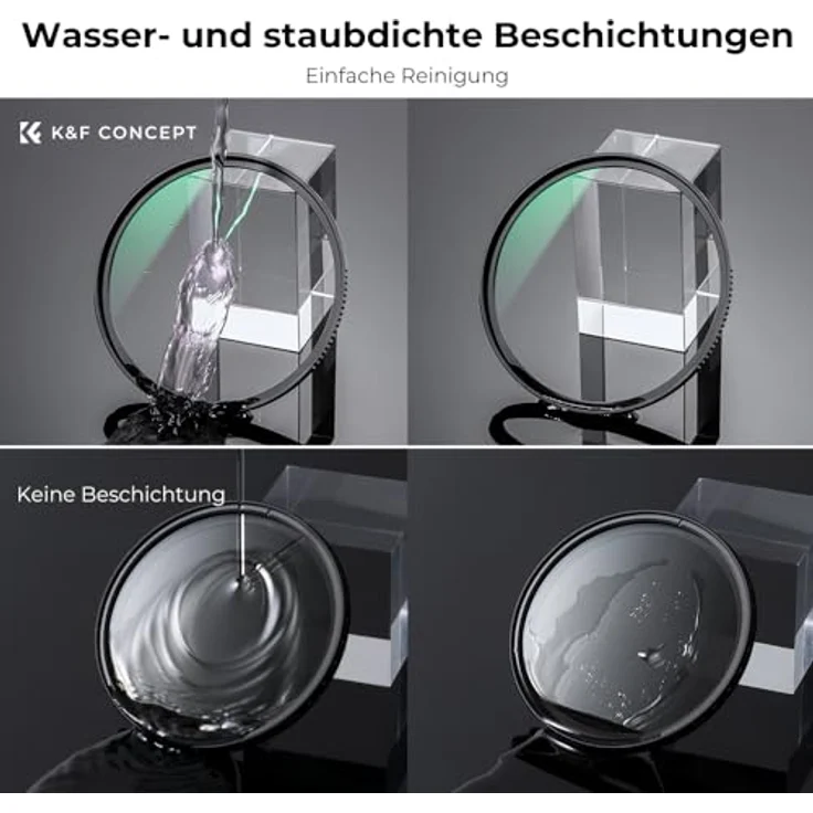 K&F CONCEPT Nano X-Serie UV Filter 67mm, Schott-Glas B270, 28 Schichten MC, ultradünn, Schutzfilter gegen Staub und Kratzer – Bild 5