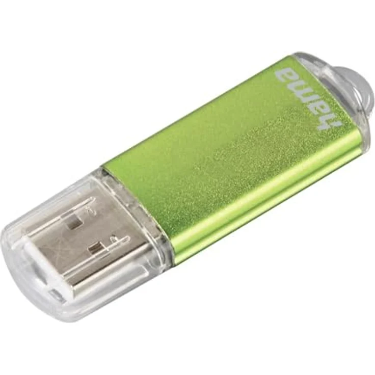 Hama 64GB USB-Stick USB 2.0 Datenstick (10 MB-s Datentransfer, USB-Stick mit Öse zur Befestigung am Schlüsselring, Speicherstick, Memory Stick mit Verschlusskappe, geeignet für Windows-MacBook) grün – Bild 2