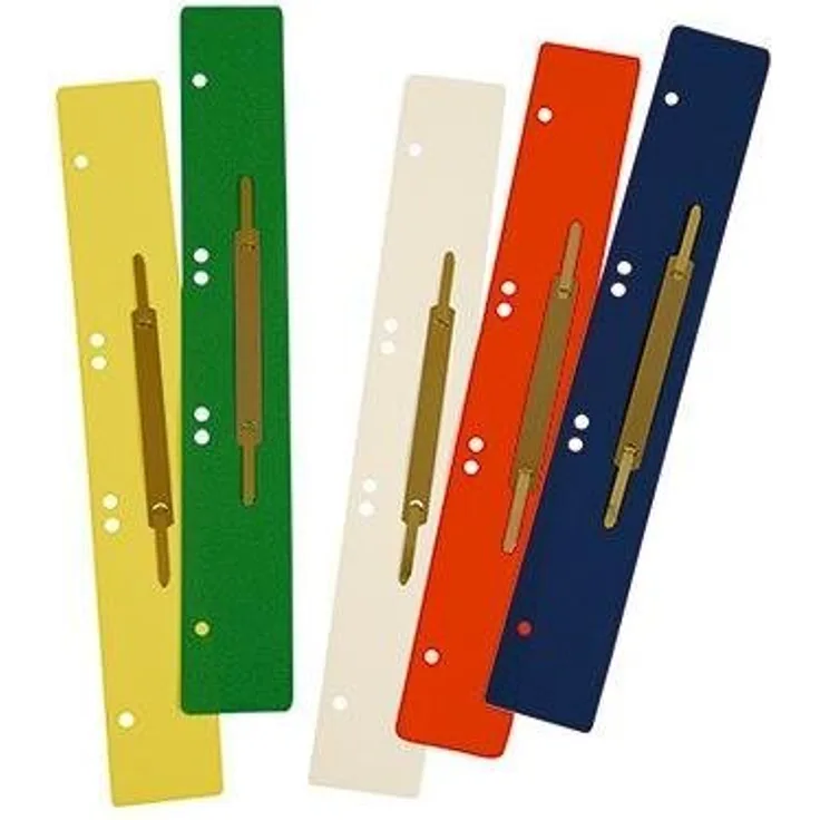 Soennecken Aktenordner Heftstreifen Maße: 4,5 x 31 cm (B x H) Werkstoff: Polypropylen, 125 St./Pack, weiß, gelb, rot, blau, grün