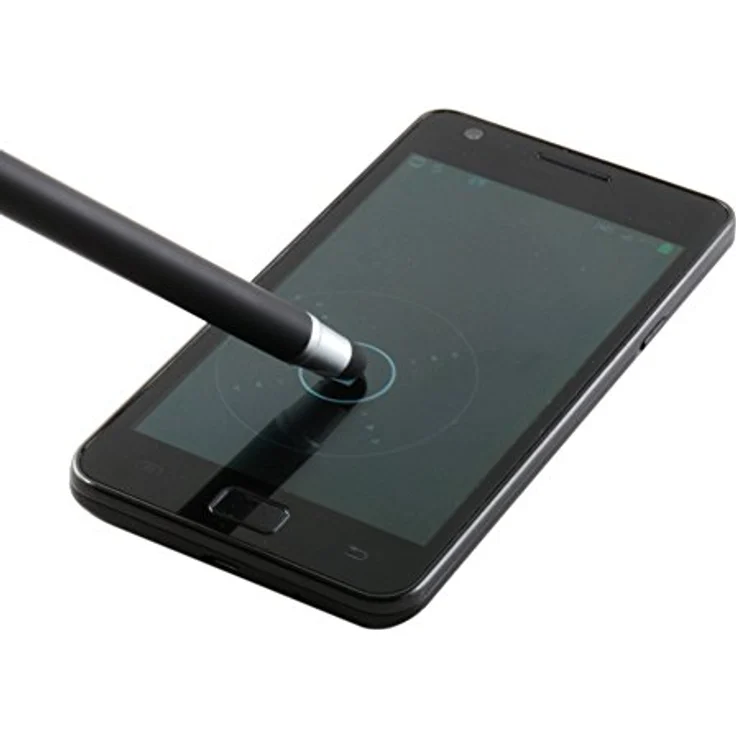 SLABO Eingabestift Stylus Pen Smartphone Tablet Eingabestift und Kugelschreiber edel Design, Schwarz/Silber – Bild 5