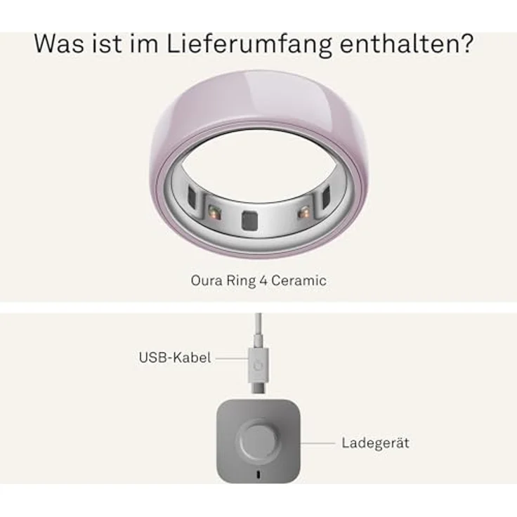 Oura Ring 4 Ceramic (Petal), Smart Ring in Rosa mit 40+ Gesundheitsmetriken, 5–8 Tage Akkulaufzeit, fortschrittlicher Smart Sensing Technologie – Bild 8