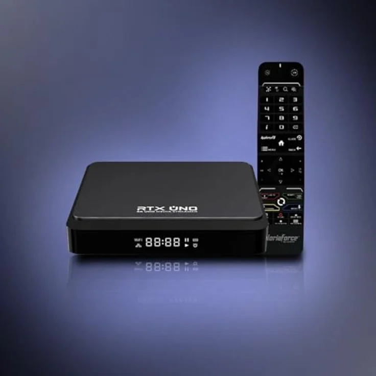 Gloriaforce GTX UNO 4K UHD IPTV Player Android 9 H.265 2GB RAM 16GB Flash 5GHz WLAN, Smart TV Box mit AppForce II, 16GB Speicher, 2GB RAM, Schwarz – Bild 2