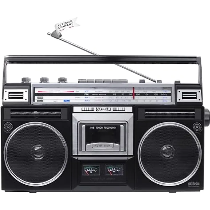 Silva Schneider Ghettoblaster Radio (Aufnahmefunktion, Inkl. Mikrofon)