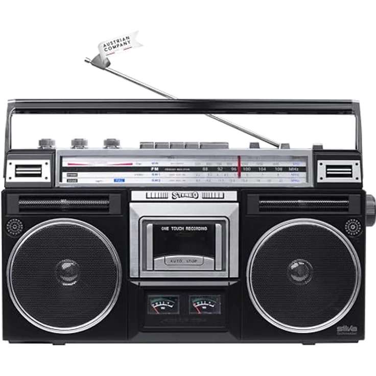 Silva Schneider Ghettoblaster Radio (Aufnahmefunktion, Inkl. Mikrofon) – Bild 1