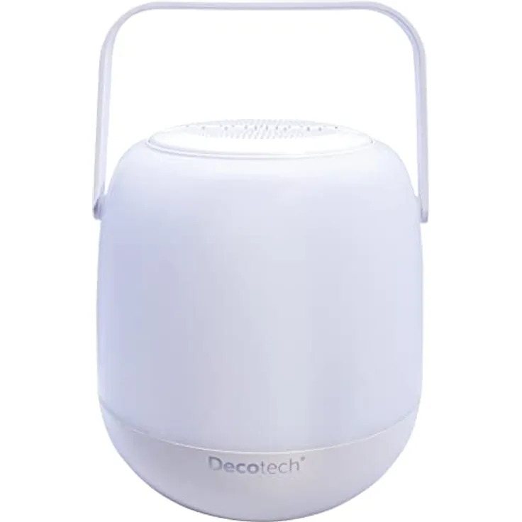 Lexibook Decotech - Leuchtender Bluetooth-Lautsprecher für unterwegs, wasserfest, wiederaufladbare Batterie, weiß/Mehrfarbig, BTL710