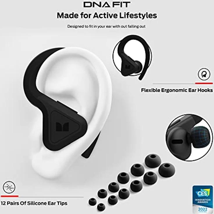Monster In-Ear-Kopfhörer, True Wireless, DNA Fit, Schwarz/Rot – Bild 4