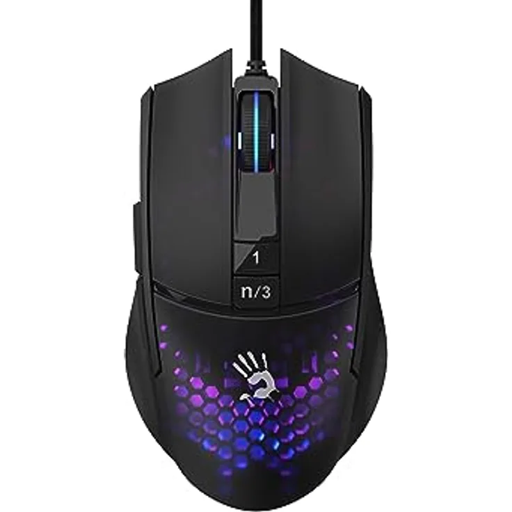 Bloody L65 Max RGB 12.000 CPI Sensor Ultra Core 3&4 Active Customized Optical Gamer Gaming Mouse-H.Comb