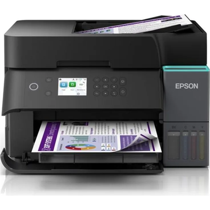 Epson EcoTank L6370, Multifunktionsdrucker mit Tintentanks, A4, Farbe, Wi-Fi, Schwarz