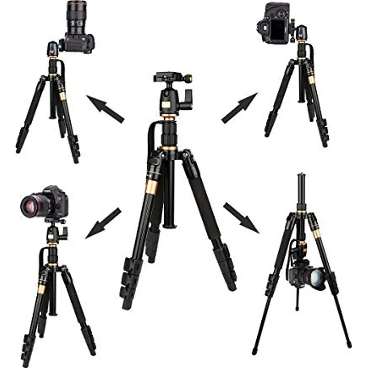 AFAITH Professional Stativ Tragbare Magnesium-Aluminiumlegierung Stativ Monopod & Kugelkopf SLR-Kamera SLR Kamera Canon Nikon Pentax Sony Tripod Q-555 AF001 – Bild 7