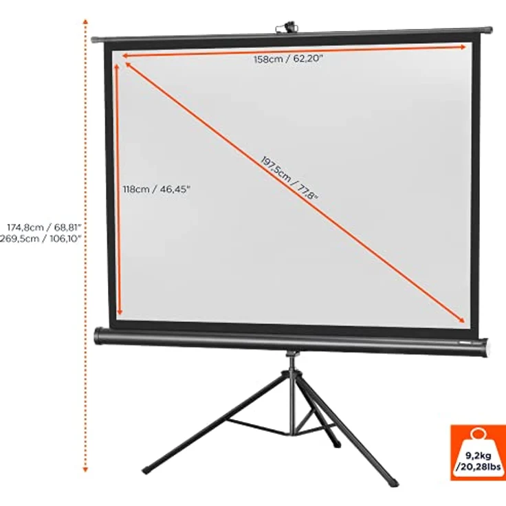 celexon Stativleinwand Economy 158 x 118 cm – Bild 2