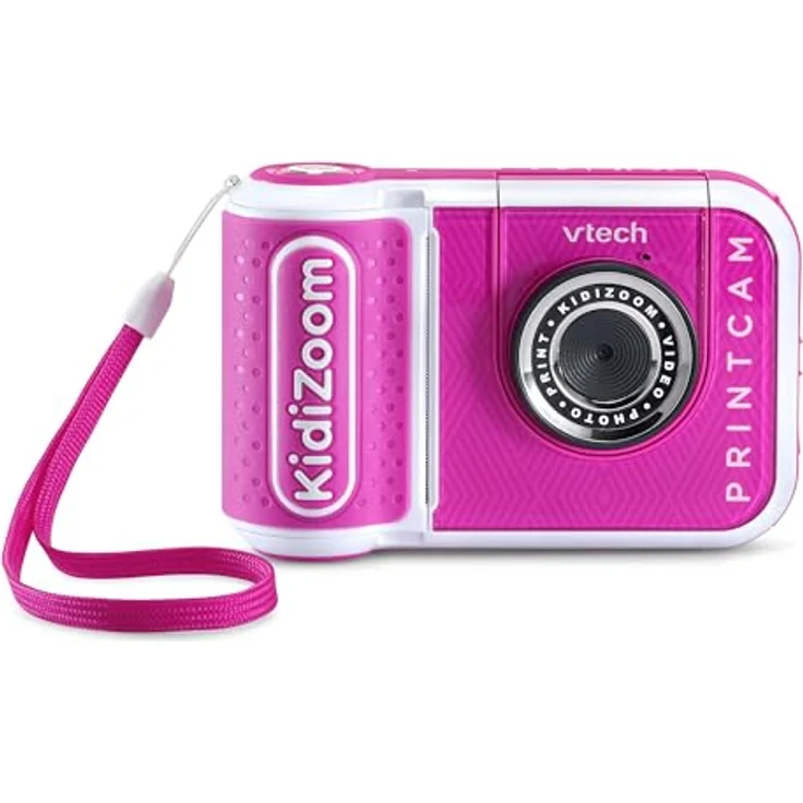 Vtech KidiZoom Print Cam pink, Digitalkamera mit eingebautem Thermodrucker und 110 Druckvorlagen – Bild 3