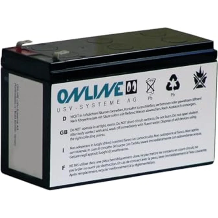 Online USV-Systeme ONLINE Ersatzbatterie für ZINTO 800 Modell 2017 (BCZ800), Bleiakku-Design für hohe Zuverlässigkeit – Bild 2