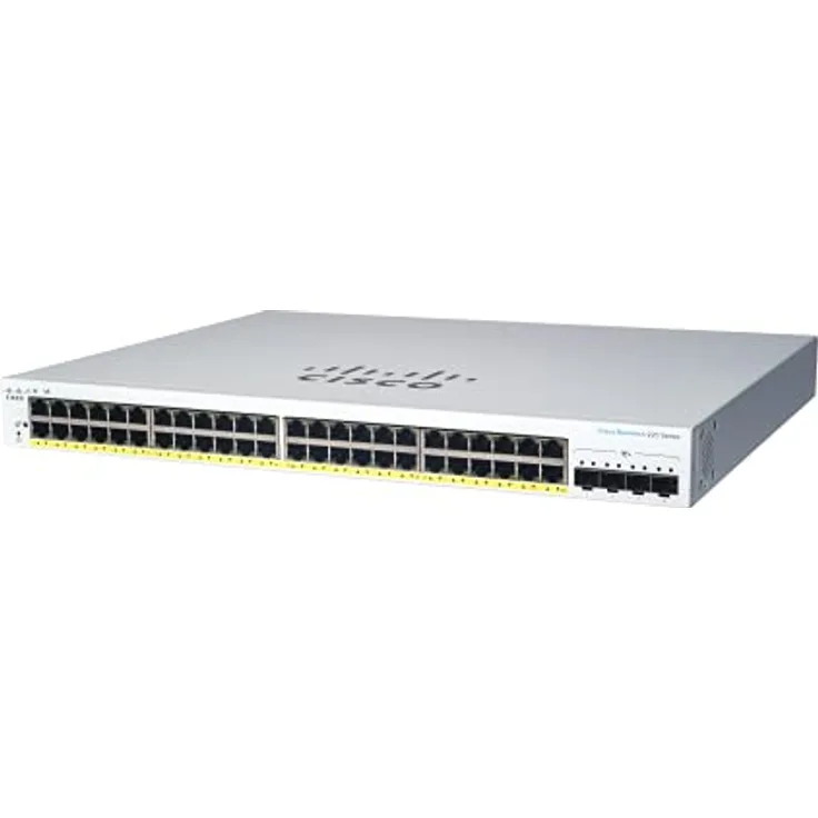 Cisco Business CBS220-48P-4G Smart Switch | 48 GE-Ports | PoE | 4x1G SFP | 3 Jahre eingeschränkte Hardwaregarantie (CBS220-48P-4G-EU)