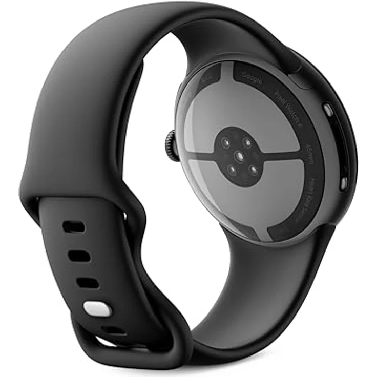 Google Pixel Watch 4 (45 mm), Android-Smartwatch mit Gesundheits- und Fitness-Tracking, Aluminiumgehäuse Matte Black, Sportarmband Obsidian, WLAN – Bild 4