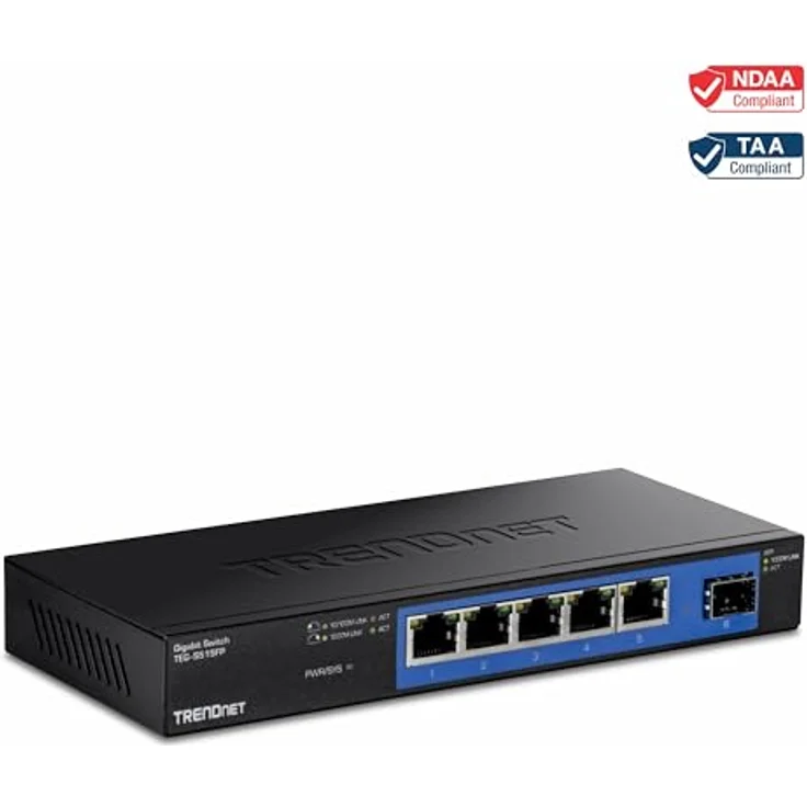 TRENDnet 4-Port Gigabit Switch mit SFP-Slot, 10 Gbps Schaltkapazität, Lüfterloses Design, Metall Gehäuse, Magnetische Befestigung, TEG-S51SFP – Bild 6