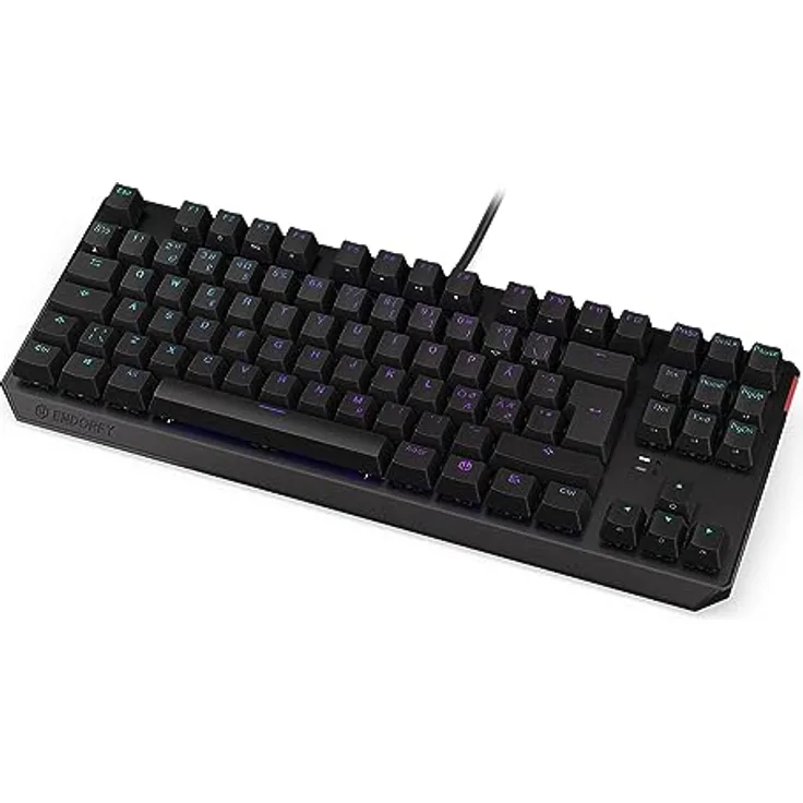 ENDORFY Thock TKL NO Red, Kailh Red linear switches, TKL 80% Mechanical Keyboard, Nordic Layout, PBT dualshot keycaps | EY5B004