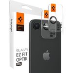 Spigen Glas.tR EZ Fit Optik Pro Kameraschutz für iPhone 16e, 2 Stück, Schwarz, Individuelle Kameraprotektion, Anti-Kratzer, 9H Härte Folie